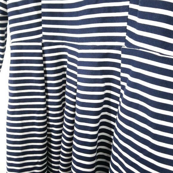 GAP Scuba Fit and Flare Striped Midi Dress Sz 6 - Picture 4 of 4